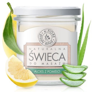 Naturalna świeca do masażu ALOES Z POMELO 330 ml