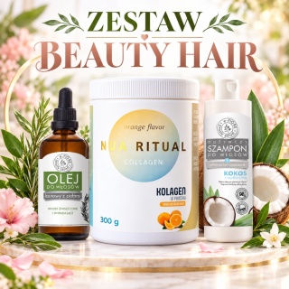 Zestaw Beauty Hair – NUA RITUAL Collagen 300 g + szampon e-FIORE 280 ml + wcierka 100 ml