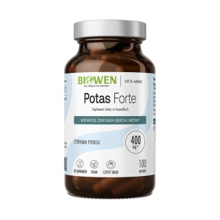 Potas Forte Biowen 400 mg – 100 kapsułek, cytrynian potasu