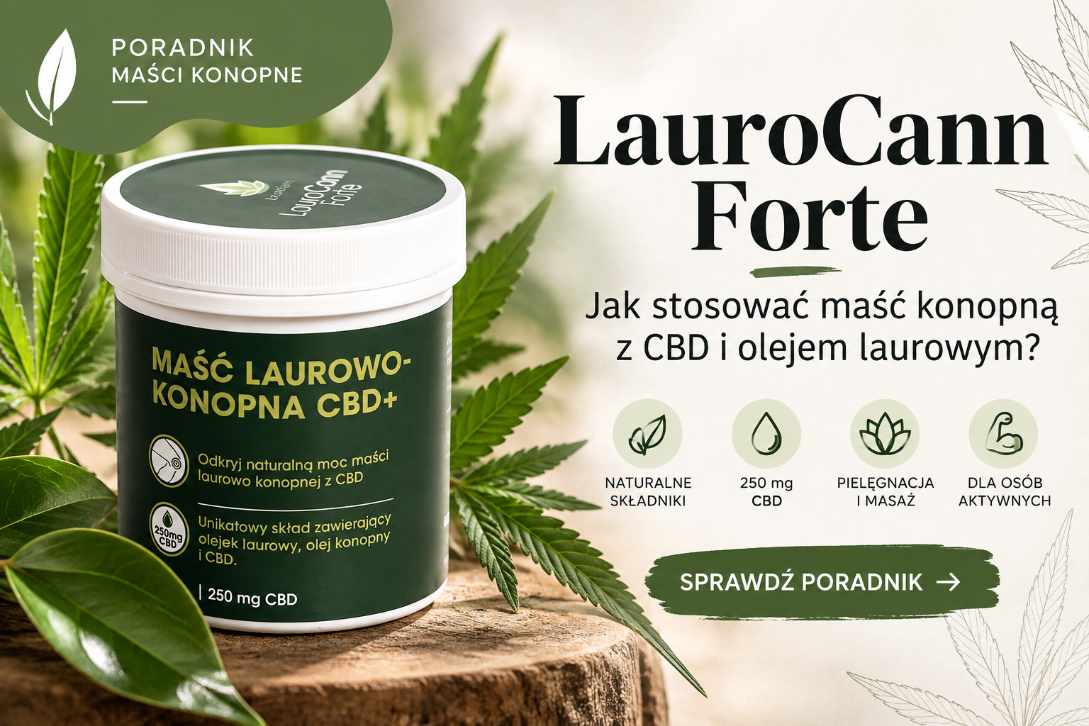 LauroCann Forte – jak stosować maść konopną z CBD i olejem laurowym?